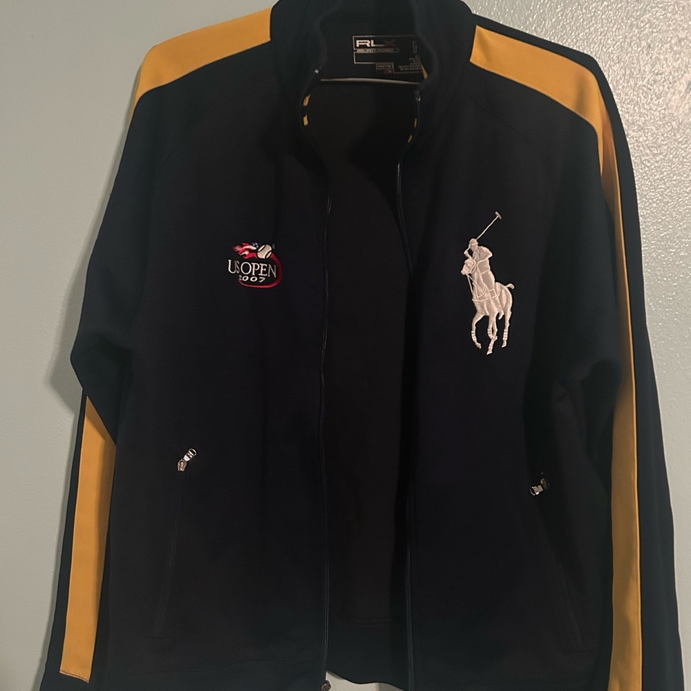 Polo by Ralph Lauren Men's Black and Yellow Jacket. Preowned.